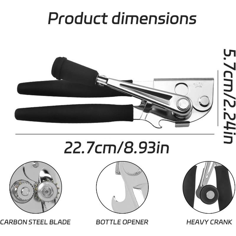 Stainless Steel Multifunctional Professional Manual Can Opener Craft Beer Grip Bottle Opener Kitchen Gadgets