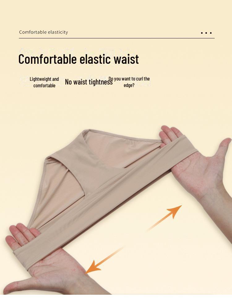 Velké bezešvé prodyšné bavlněné kalhotky se středním pasem pro ženy