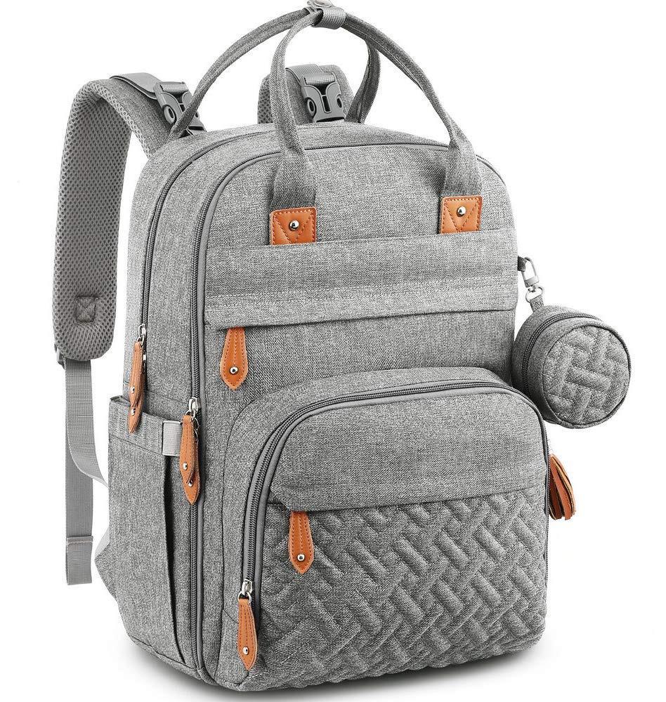 Foldable Waterproof Mommy Backpack with Bed - Multifunctional Large Capacity for Mother and Baby.