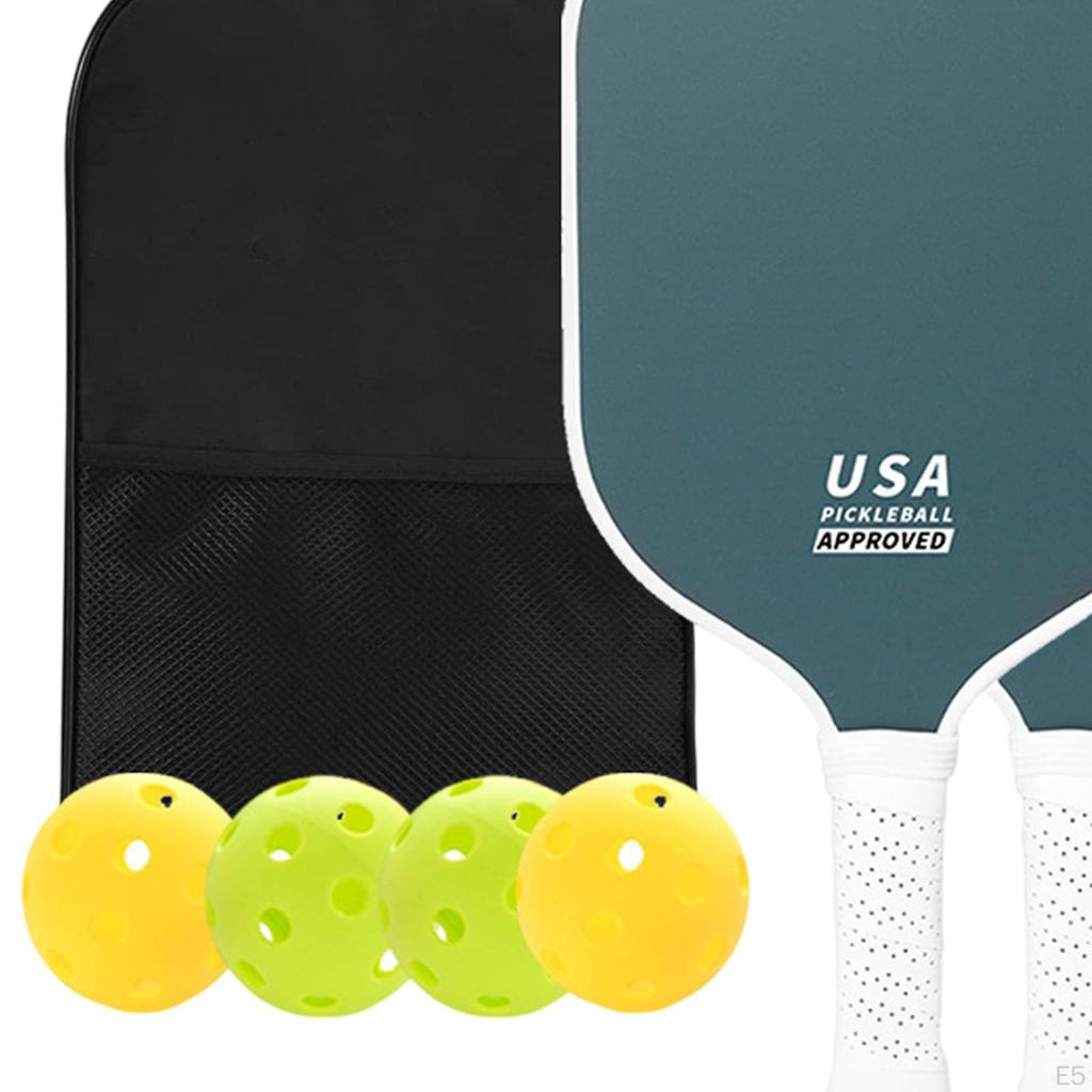 2Pcs Pickleball Paddles Racquets for Indoor Outdoor Use Patio Gym Style A