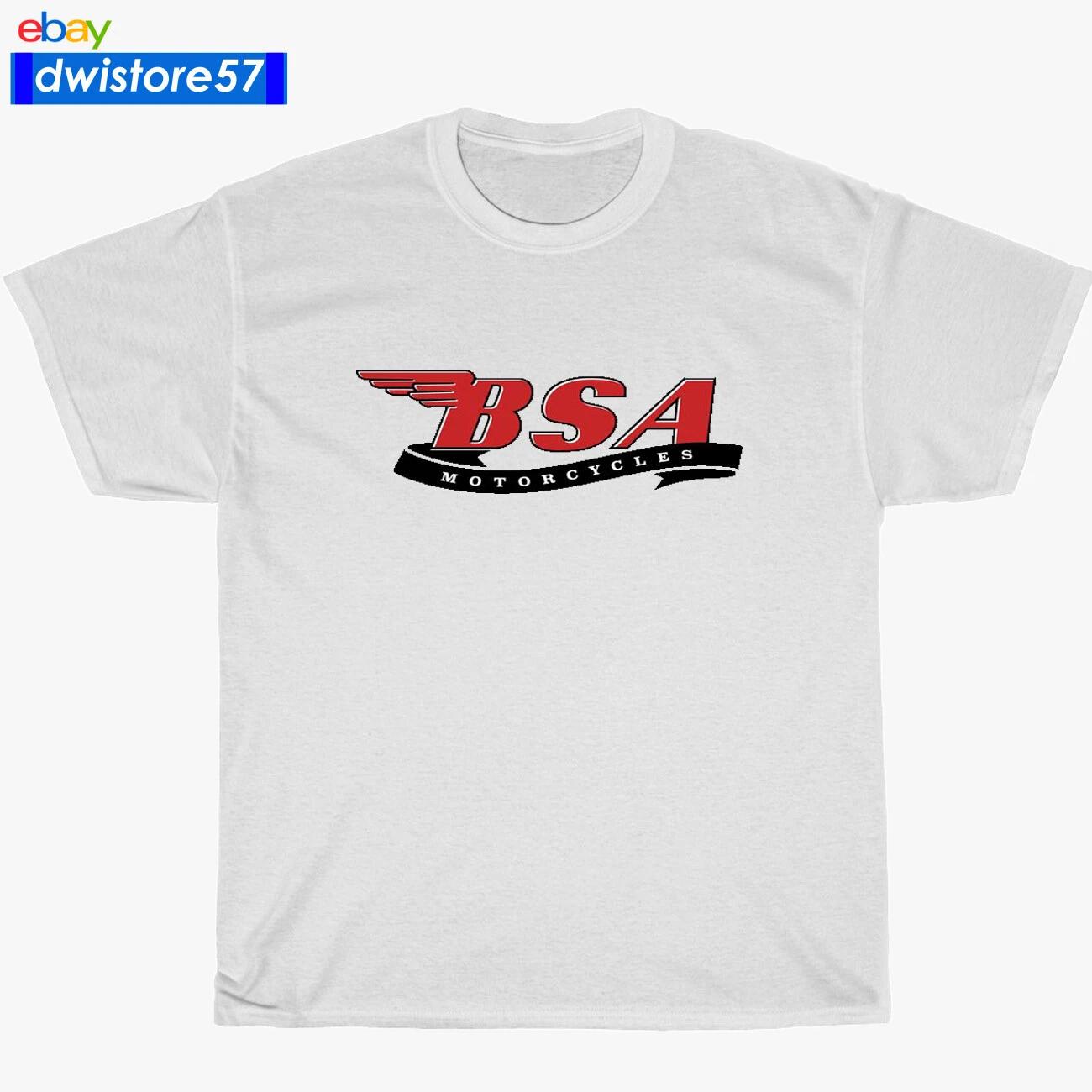 

New BSA Red Classic Motorcycle T-Shirt Logo Many Colors S to 5XL Made In USA XL