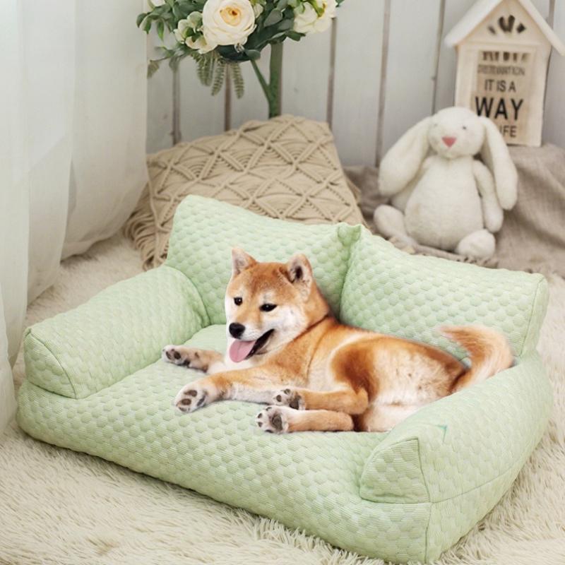 Pet Ice Silk Sofa Bed for Small Medium Large Dogs Cats Washable Dog Bed Breathable Cat Nest Comfortable Sleeping Kennel Supplies
