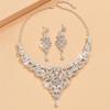 Design Sense Palace Style Zircon Set, High-end Luxury Rhinestone Inlaid Women's Zircon Accessories