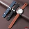 Ultra-Thin Soft Top-Grain Cowhide Watch Strap 18mm 20mm 22mm Brown Genuine Leather Watch Band for Men Women Universal Wristband