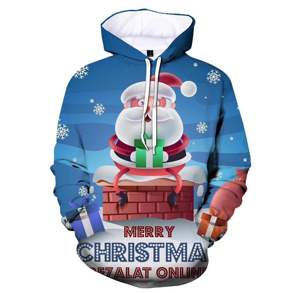 New Funny Santa Claus 3d Print Hoodies Men Women Fashion Christmas Hoodie Sweatshirt Mens Clothing Xmas Tracksuit Festival Gift