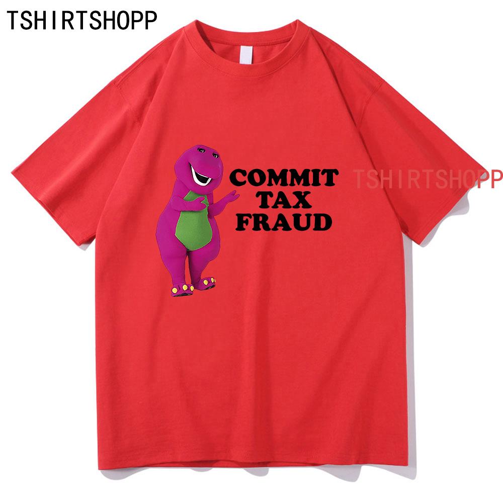 Men Short Sleeve Graphic Commit Tax Fraud T Shirt Rugged Outdoor Collection Men/Women Print Novelty T Shirt Cotton Tops Clothes