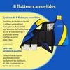 Limmys Gilet de Natation en Néoprène Premium - Gilet de Sauvetage pour Enfants - 8 Flotteurs Amovibles - Bleu Royal - Moyen