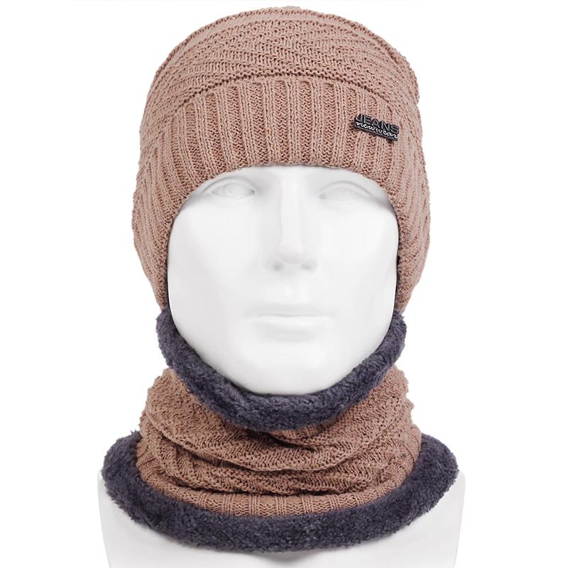 Balaclava Women Knitted Hat Scarf Caps Neck Warmer Winter Hats for Men Women Skullies Beanies Warm Fleece Cap Gorras