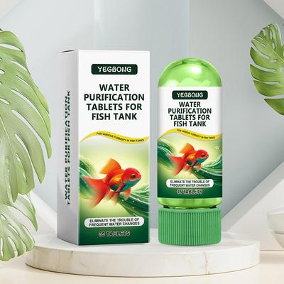 Tablete de Purificare a Apei Purificator Ecologic pentru Apa din Acvariu Soluție cu Acțiune Rapidă pentru Curățarea Acvariului Filtru de Apă pentru Acvariu