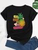 Sweet Life Pineapple Printed T Shirt Summer Women T Shirt Fashion Cute Graphic Tee Shirts Ladies Short Sleeve Tops Clothing