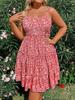 2025 Plus Size Women's Floral Camisole Mini Dress - Comfortable & Casual