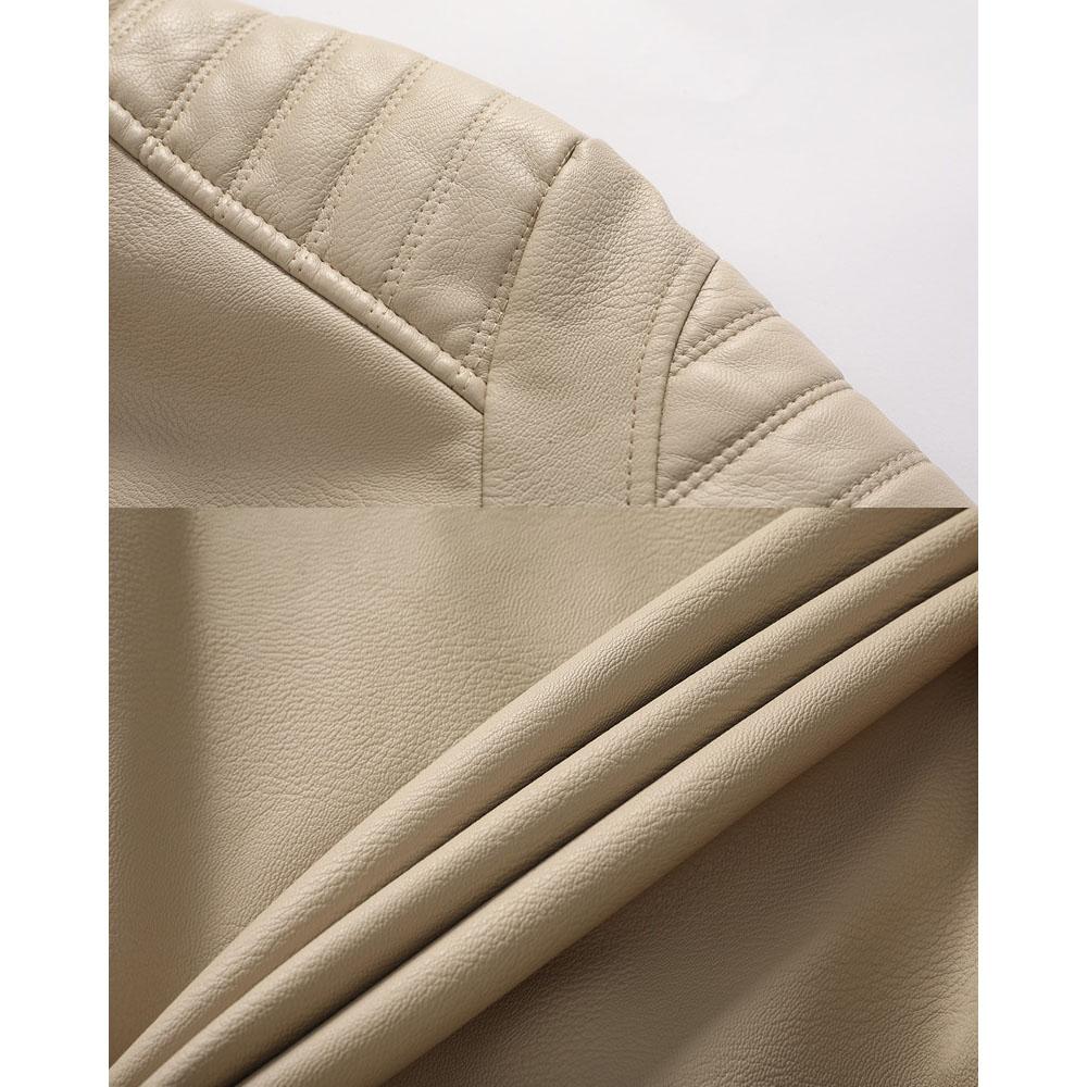 Autumn and Winter Leather Jacket Men's PU Imitation Leather Jacket Young Men's Motorcycle Jacket Plus Velvet Hooded Jacket