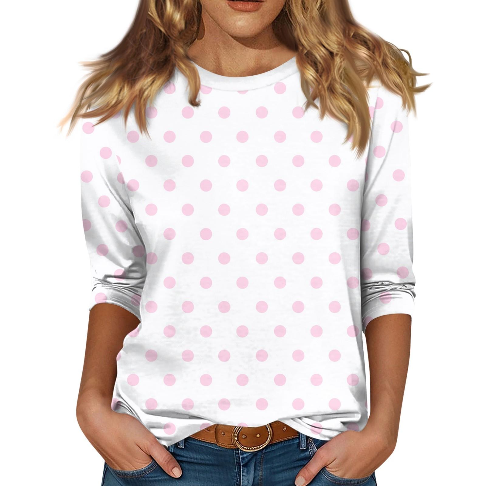 

Жіночий різдвяний топ з круглим вирізом і рукавом 3/4 XXXL