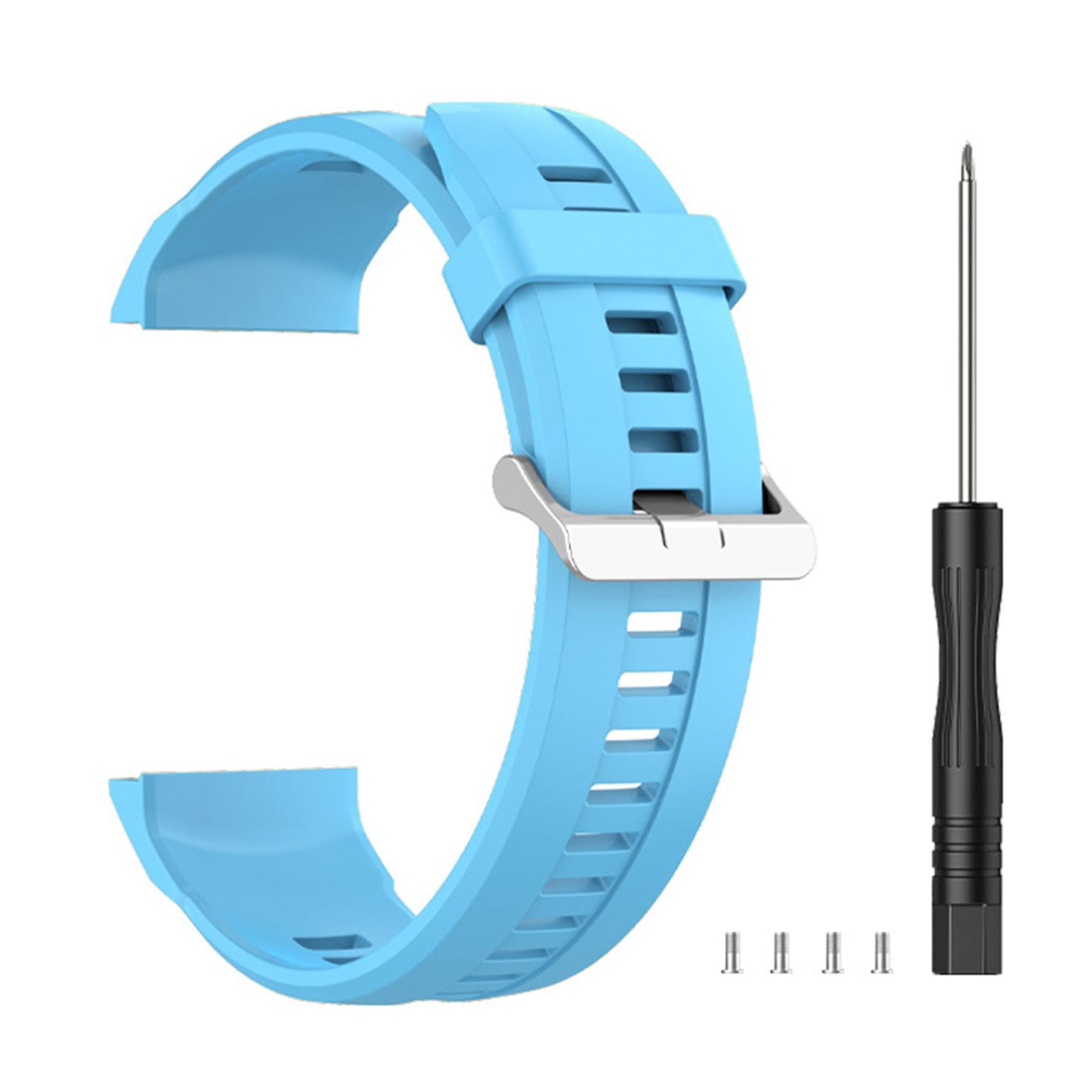 

Совместимость с GT Cyber ​​Band - регулируемый силиконовый моющийся сменный ремешок, мягкие браслеты-браслеты, водонепроницаемые, моющиеся небесно-голубой