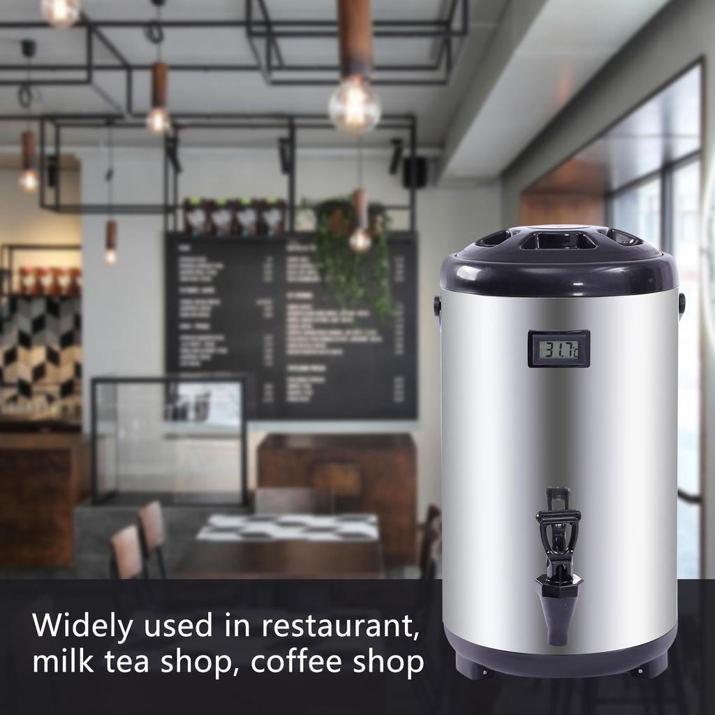 12L / 3.17 Gal Insulated Thermal Hot and Cold Thermal Coffee Airpot Beverage Dispenser Drink Dispenser Stainless Steel