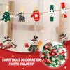 50pcs Holiday Photo Clip Christmas Wooden Decoration Holder Display Clip Tree Ornament Picture Frame Home Party Festive Decor