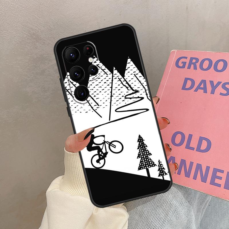 MTB Mountain Bike Cycling Bicycle Case For Samsung Galaxy S21 S22 S23 S24 S25 Ultra S9 S10 S25 Plus S20 FE S25 FE Cover Coque