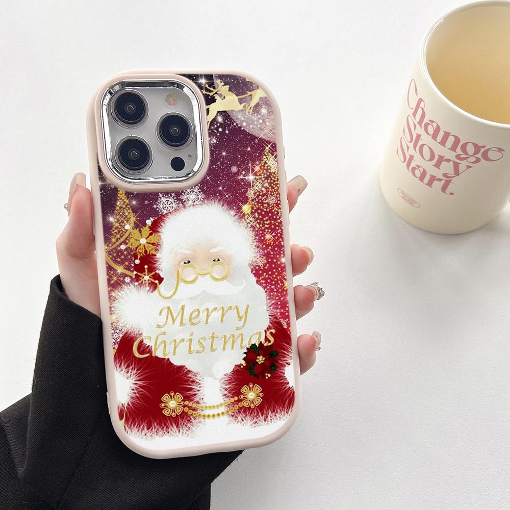 N105 рождественские и новогодние художественные мягкие чехлы для телефонов Samsung S24 — фото 21