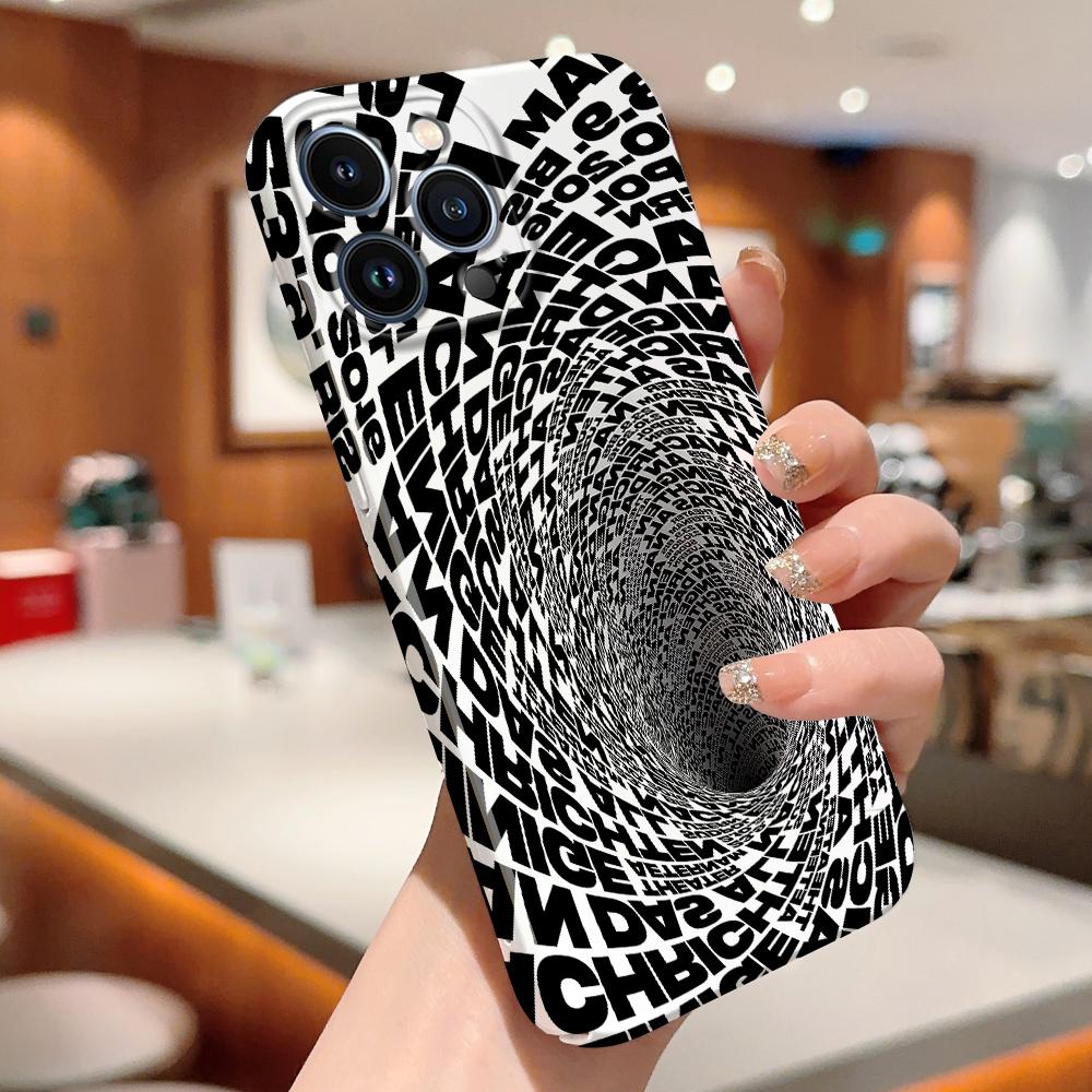 For iPhone 16 15 Samsung S23 S22 A13 A23 A52 A33 Huawei Honor Xiaomi Redmi OPPO Vivo Creative English Word Design Hard Full Camera Protect Case