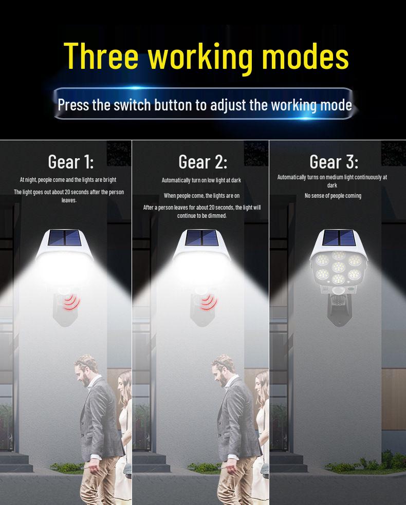 Solar-Powered Outdoor Light with Camera and Motion Sensor