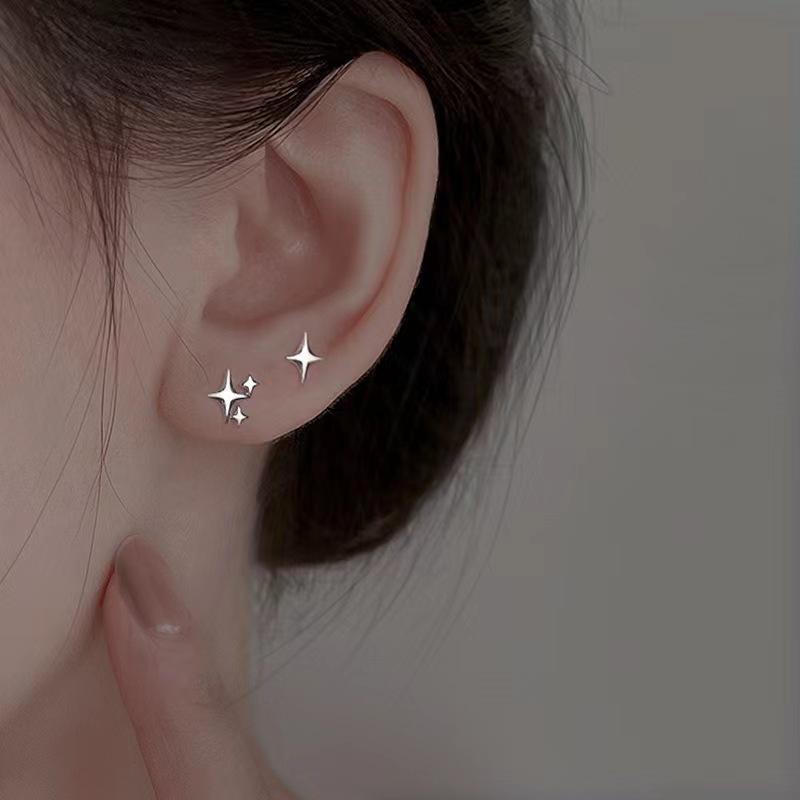 Stainless Steel Petal Stud Earrings for Women Girls Irregular Flower Vintage Exaggerate Big Earrings Party Jewelry Gifts
