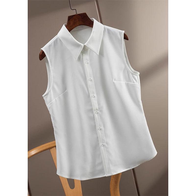 2023 Women's Solid Color Sleeveless Polo Collar Vest - Versatile Autumn/Winter Pairing with Sweater