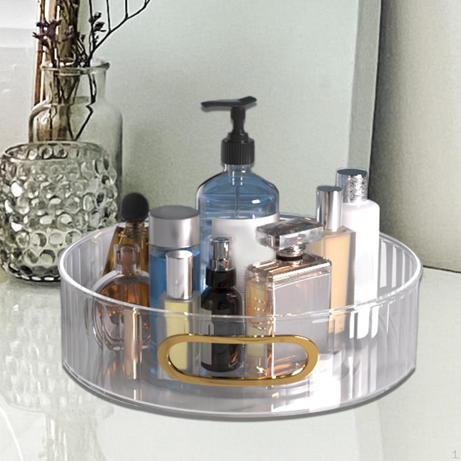 

Прозрачный проигрыватель-органайзер для шкафа, поднос для макияжа, декоративная сервировка ювелирных изделий F-White 28.2cmx8.5cm