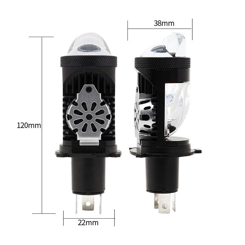 .1Pc New H4 LED Lens Fisheye Lamp Headlight Bulb Universal Lens Super Bright LED Light Apply For Car Motorcycle