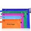 A4 B5 A5 Clear Waterproof Envelope Label Folder Pattern Zipper File Bag Frosted PVC Mesh Zipper Pouch Document Bag