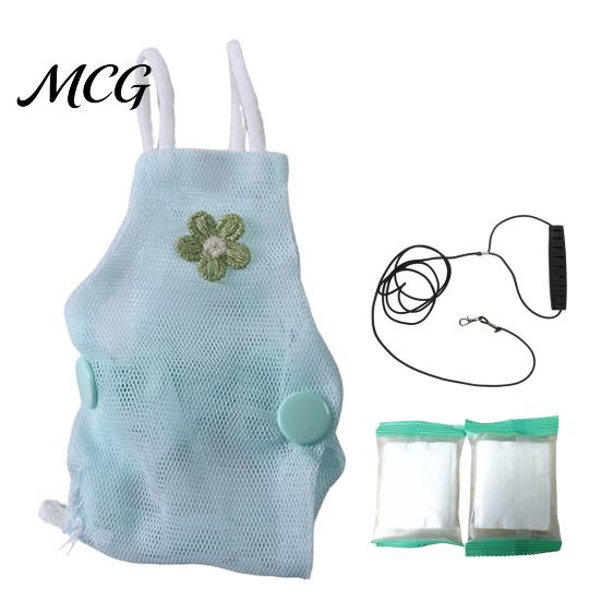 Parrot Travel Harness Diaper Clothes with Leash, Flight Diaper, Reusable Nappy Clothes, Outdoor Training for Parakeet Budgies Conure Lightweight