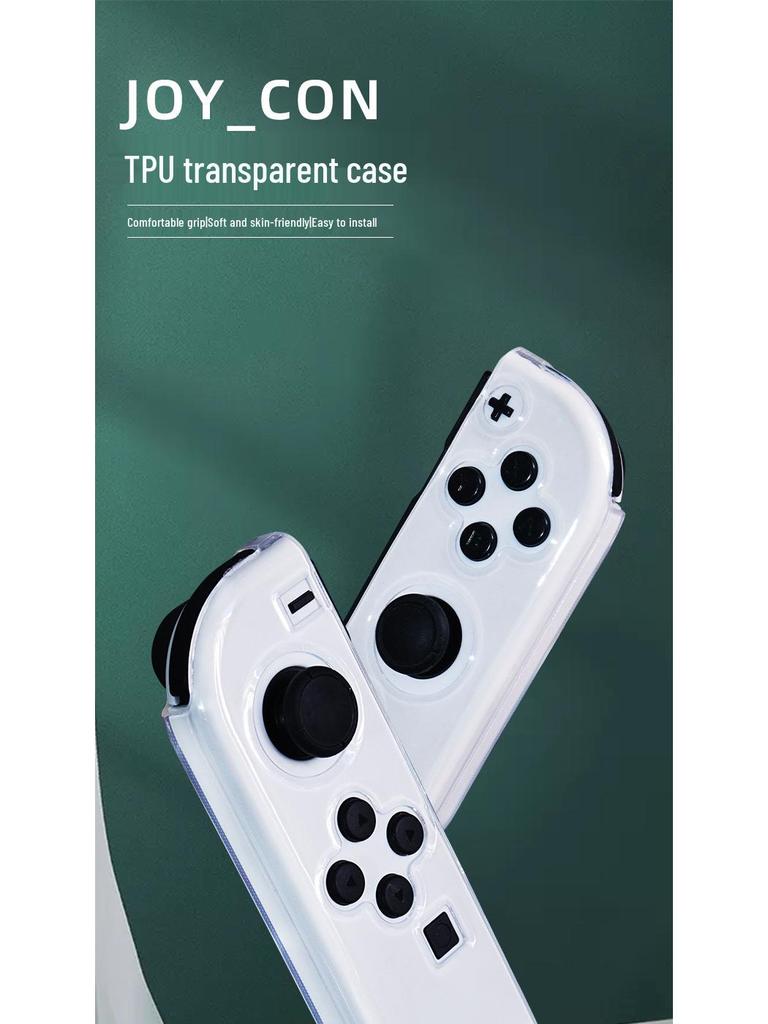 TPU silikonové pouzdro na ovladač Nintendo Switch OLED s příslušenstvím Joy-Con a krytkou joysticku