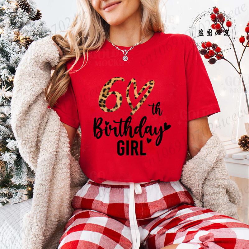 New Birthday Party Unisex T Shirt Pullover TShirts Its My 60th Birthday Leopard Printed TShirt Casual Short Sleeve TShirt