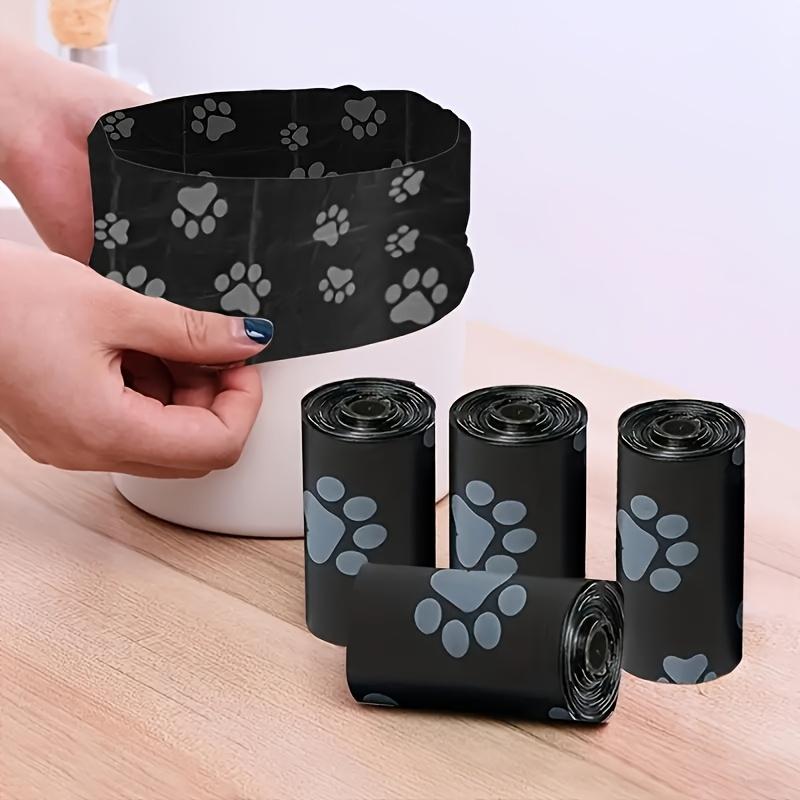 5 Rolls Extra Thick Leak Proof Dog Waste Bags Paw Print Durable Outdoor Walks Easy To Clean