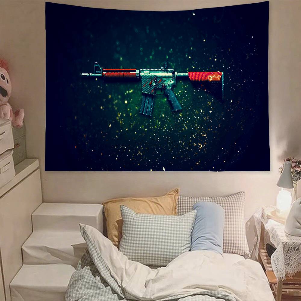 CS GO Tapestry Wall Hanging Tapestry Art Deco Blanket Curtain Hanging At Home Bedroom Living Room Decor