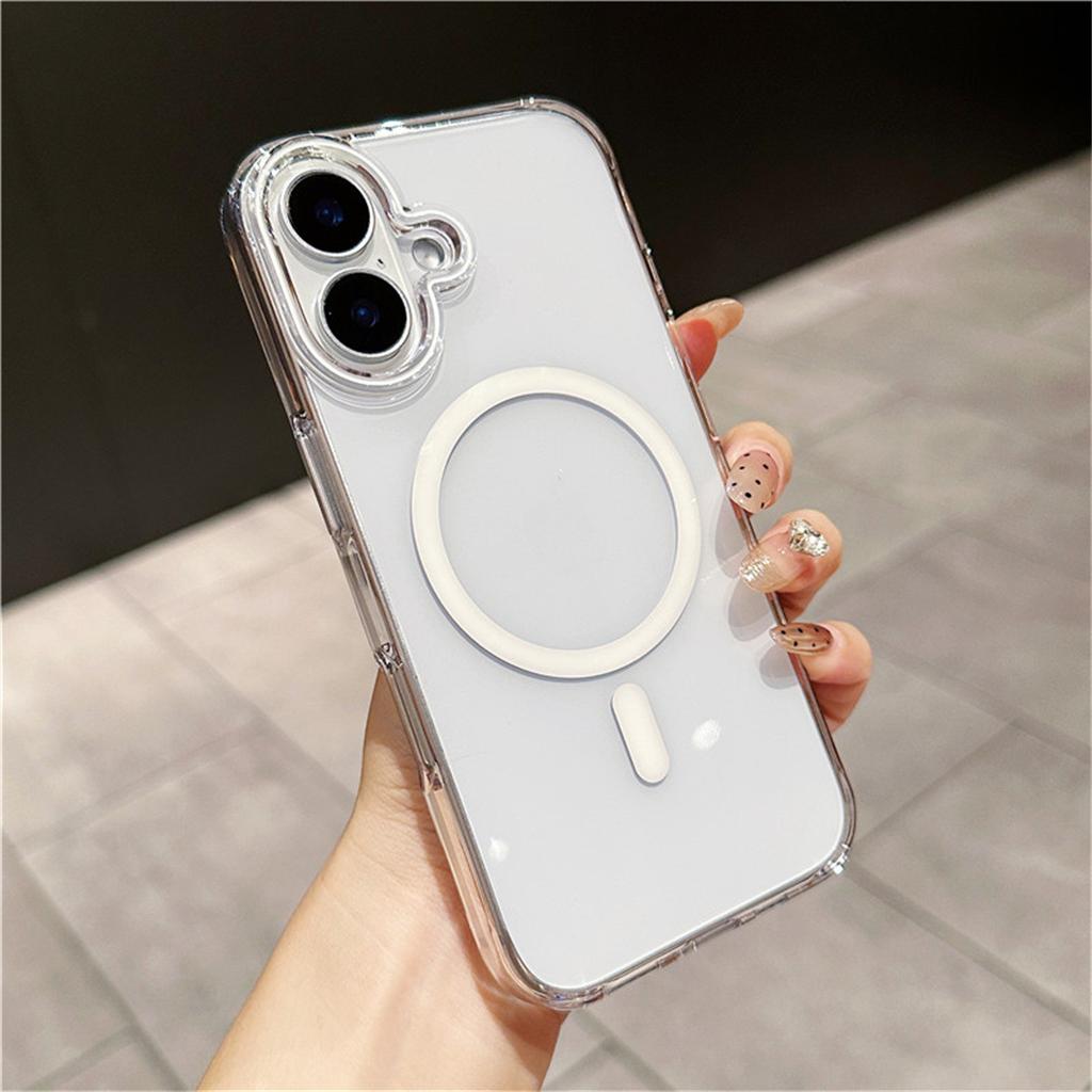 Simple and Strong Magnetic Phone Case, Suitable for IPhone13/14, 15promax Protective Case, Apple 16p Solid Color