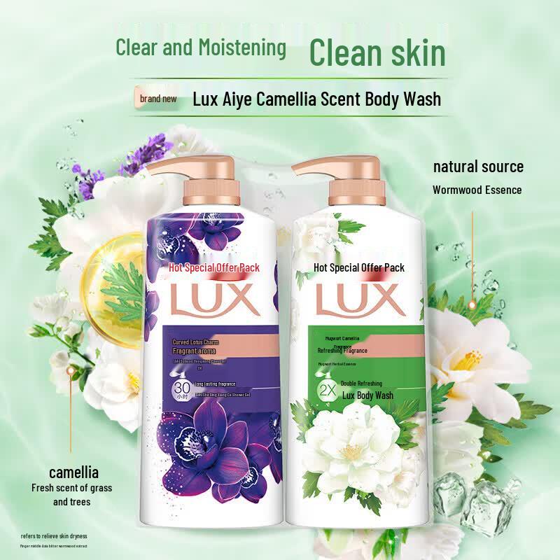 Lux Body Wash Set, Mugwort & Enchanting Lotus, Long-Lasting Fragrance