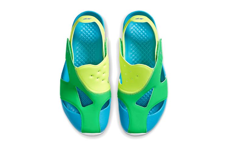 Jordan Flare Children's Sandals Green Blue Yellow Children Aged 3 7 Years Old CI7849-300