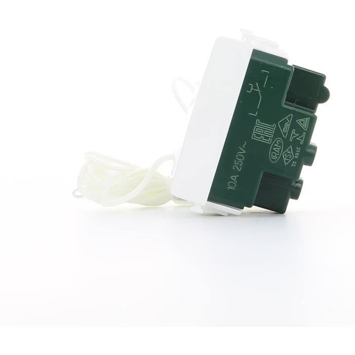 Bouton poussoir - VIMAR - 1P - Blanc - 10A - Filaire
