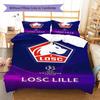 LOSC Lille Pattern Bedding Set Quilt Cover Pillowcase Home Decor Gift (1 * Duvet Cover + 2 * Pillowcase, Without Core)