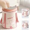 Insulation Foot Bath Bucket Thickened Foldable Tub Cartoon Foot Soaking Bucket  Outdoor Camping