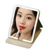 LED Folding Makeup Mirror with Comb – Compact, Lighted, and Convenient for Desktop Use