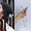 Silver Color Butterfly Tassel Hair Claw Leaf Chinese Butterfly Hairpins  Female/Children