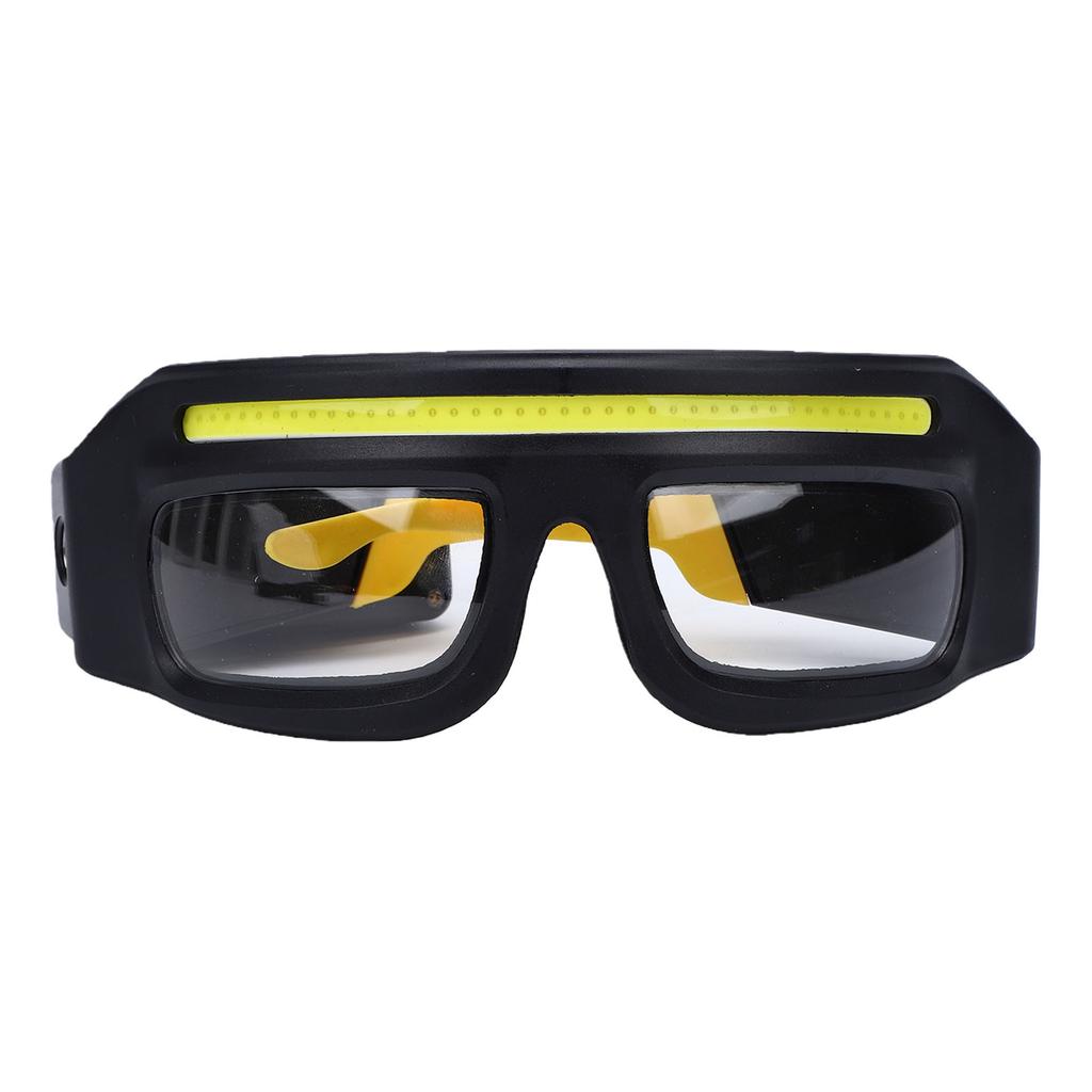 Headlamp Glasses Rechargeable IPX4 Water Proof Hand Waving Motion Sensor LED Glasses with 5 Lighting Modes Yellow