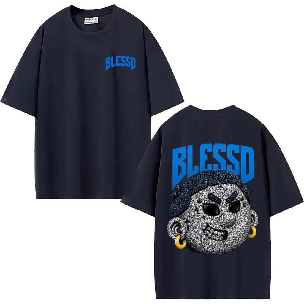 2027 Cool Rapper Blessd Ephdm Latam Tour New Print T-shirt Unisex WoUnisex Fashion Gothic Hip Hop T Shirts Summer Tops Loose T Shirt S