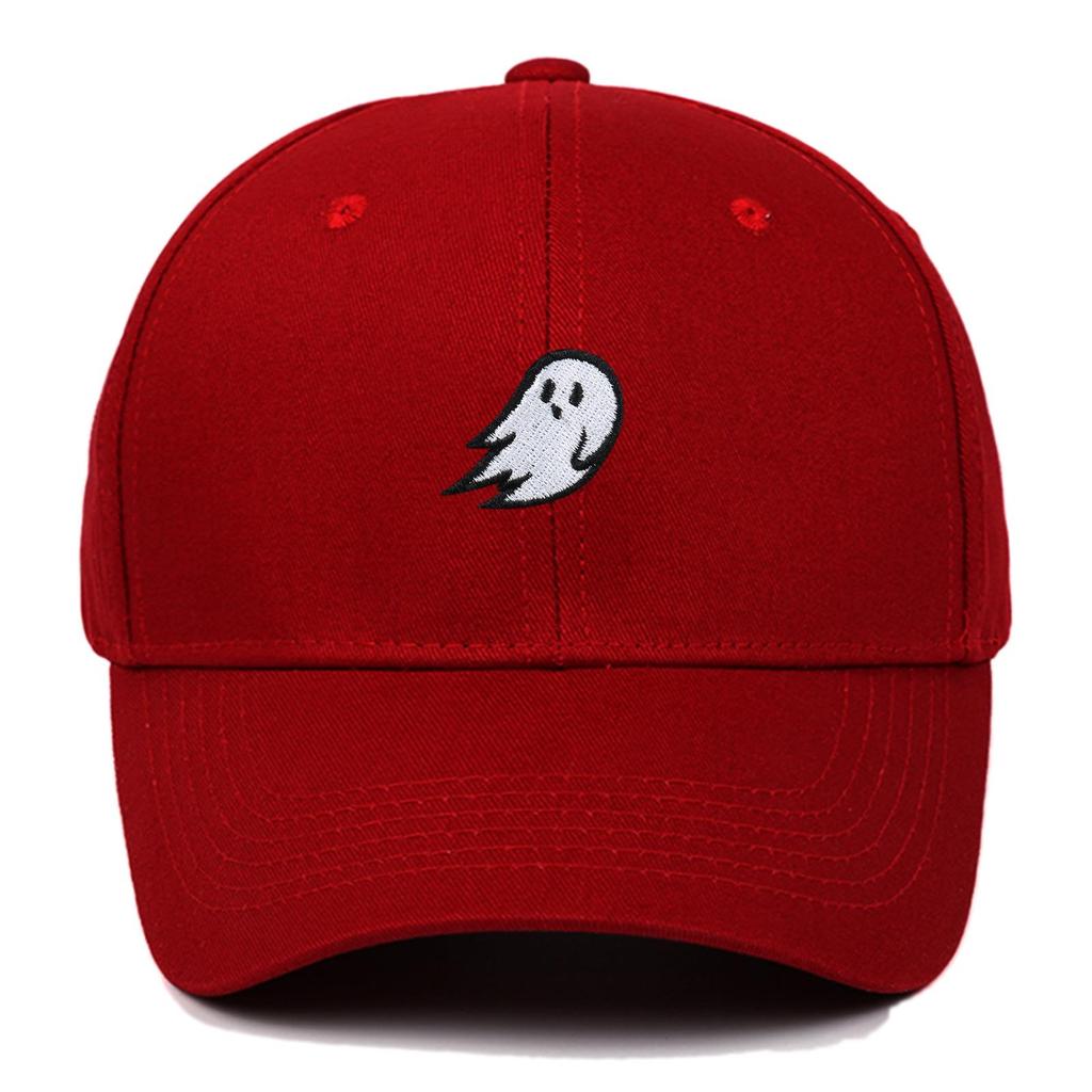 Ghost Embroidery Baseball Cap - Unisex Summer Sports Hat, Custom Logo, Various Colors