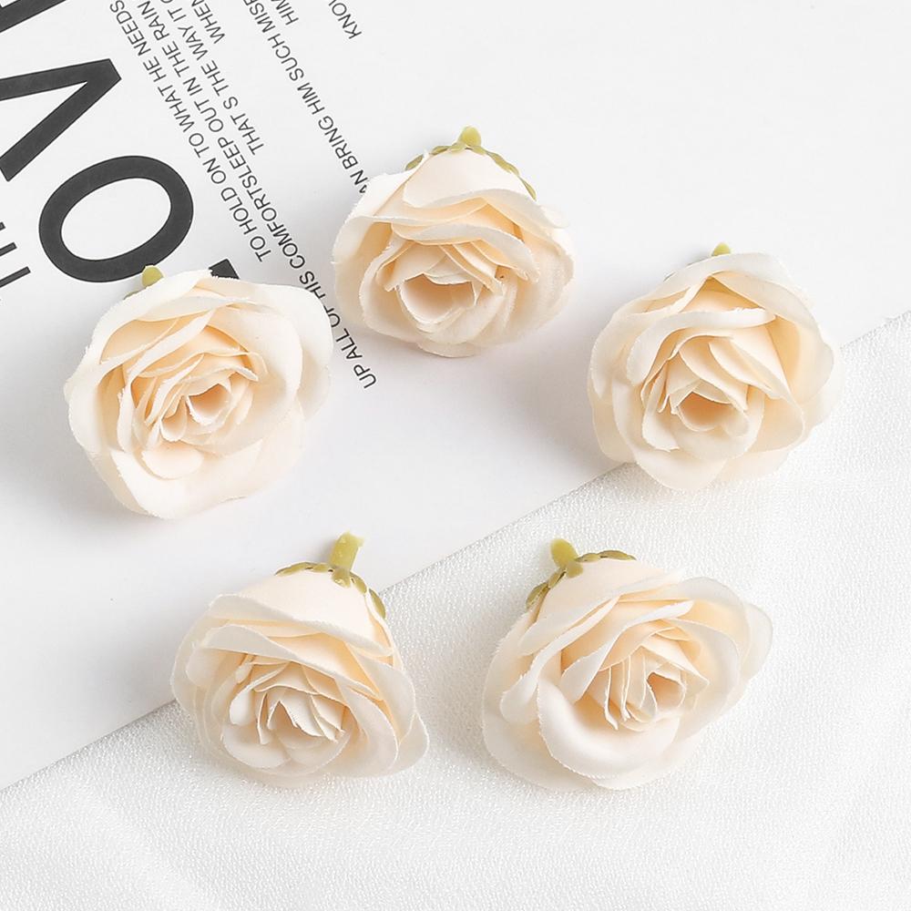 10 Stück Rose Künstliche Blumen 7CM Seide Gefälschte Blütenköpfe Für Heimdeko Hochzeit Hochzeitsdekoration DIY Handwerk Girlandenzubehör