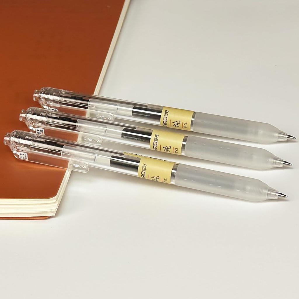 12 Pcs, Gel Pens 0.5mm, Retractable Pens, Black Pens 0.5 Fine Point, Style of Japanese Gel Pen, Retractable Gel Pens for Asian Korean Japan Office