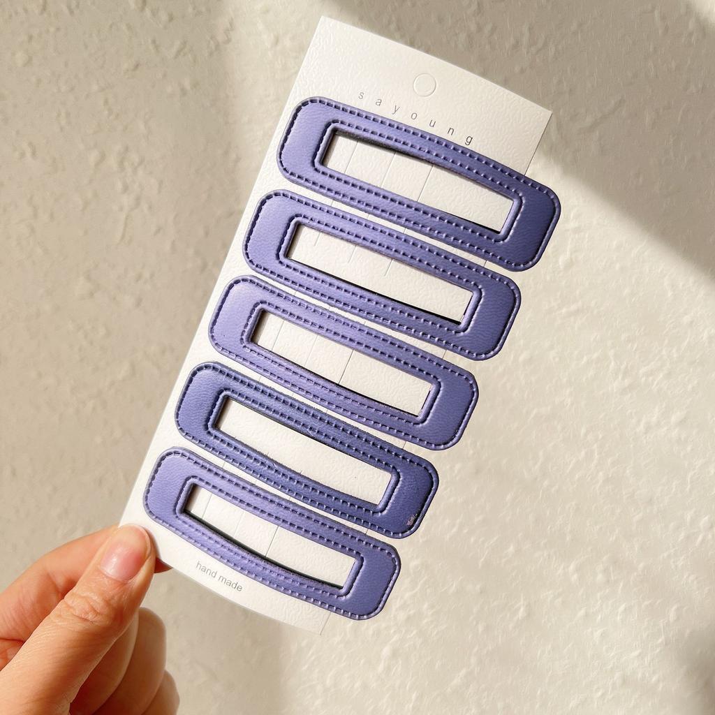 Simple Temperament Square Hairpin Children'S Side Clip Bb Clip Macaron Bangs Clip Broken Hairpin Back Head Hairpin