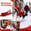 Funny Pet Christmas Horse Riding Costume for Dogs and Cats Holiday Party Outfit