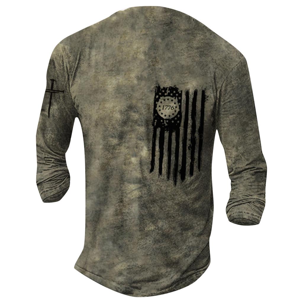 Men'S Shirt T-Shirt Casual Wear Long-Sleeve Printing Fashion Design Comfortable